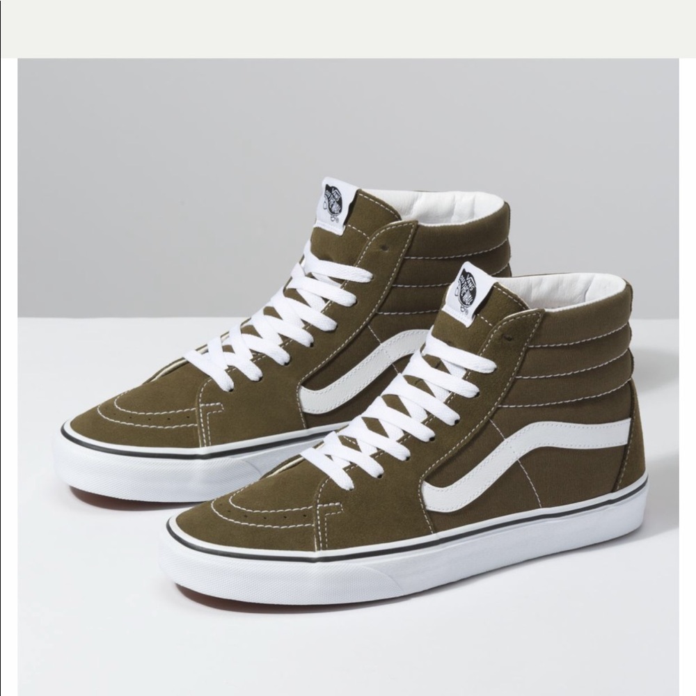 EUC SK8-Hi Vans Oliver green  hightop women 8.5